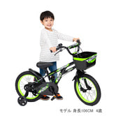 16インチ 身長100～120cm 子供用自転車 KENT フュージョン 男の子 カゴ 補助輪 黒・・・