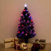 【クリスマスツリー】100cm 小さく分割ファイバーツリー 片付け 簡単【送料無料】