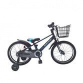 18インチ 身長100～115cm 子供用自転車 RAISE トレイバー（ブラック/ブルー）補助輪・・・