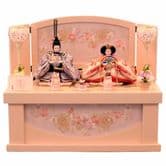 【雛人形】収納飾り 親王飾り「桜刺繍ピンク」 (605838)ひな人形 ひな祭り お雛様 おしゃれ・・・