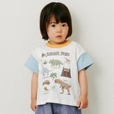 ベビーザらス限定 ジュラシックワールド 恐竜プリント半袖Tシャツ(ナチュラル×100cm)