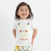 monpoke モンポケ 半袖Tシャツ シルエット ピカチュウ(ホワイト×100cm)