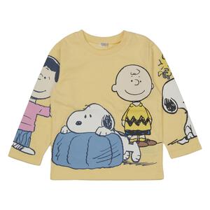 SNOOPY スヌーピー 長袖Tシャツ 天竺 スヌーピー イエロー&times;80cm ベビーザらス限定