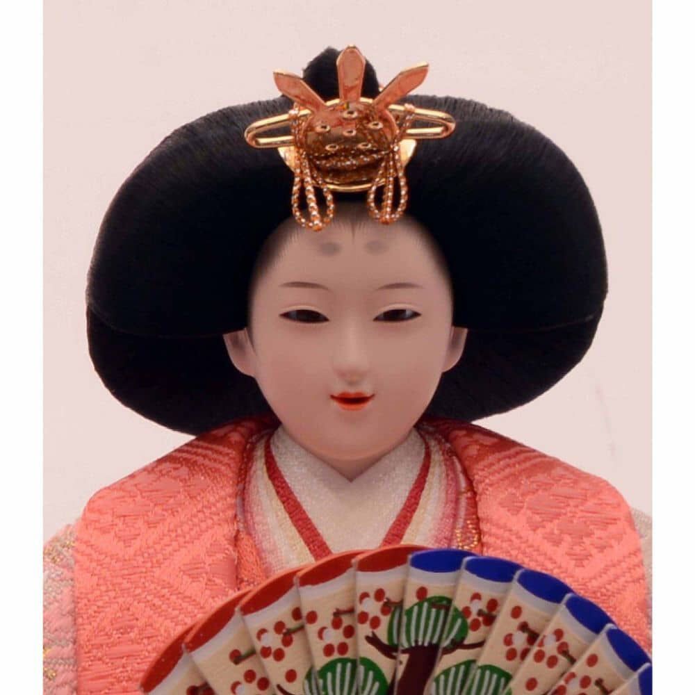 雛人形】三段収納五人飾り「宮さくらパールホワイト」 (606824