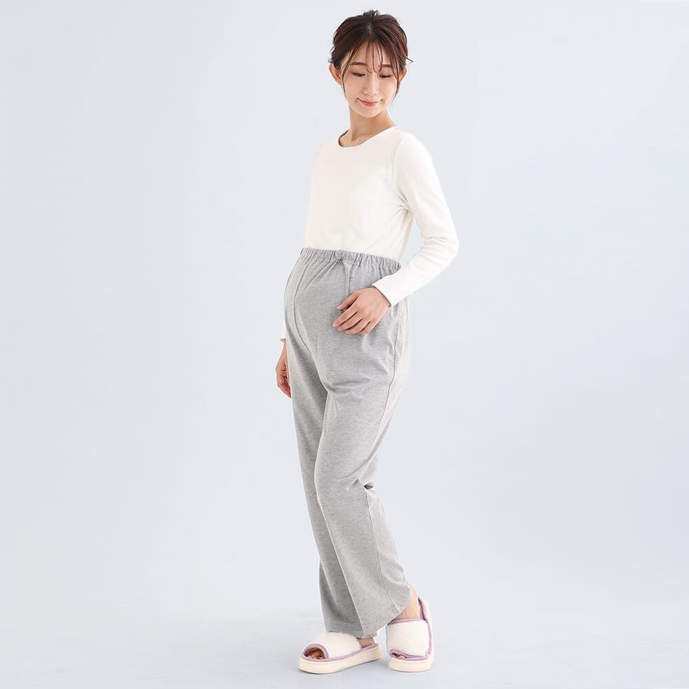 センター授乳開き長袖パジャマ(グレー×M-L) ベビーザらス限定