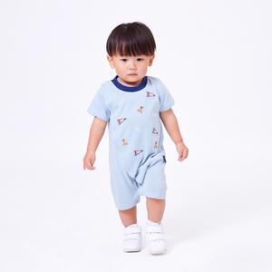 POLO BCS ロゴクマ半袖ロンパース ターコイズ&times;80cm ベビーザらス限定