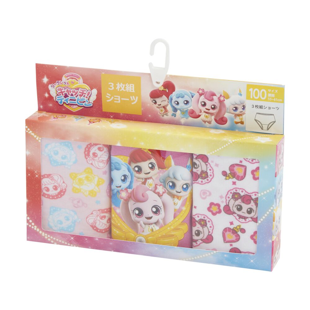 シークレット キャッチ！ティニピン ショーツ 3枚組 総柄×ワンポイント
