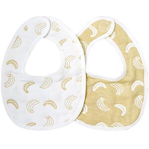 6重織ガーゼスタイ 2枚組 バナナ (バナナ×フリー) ベビーザらス限定