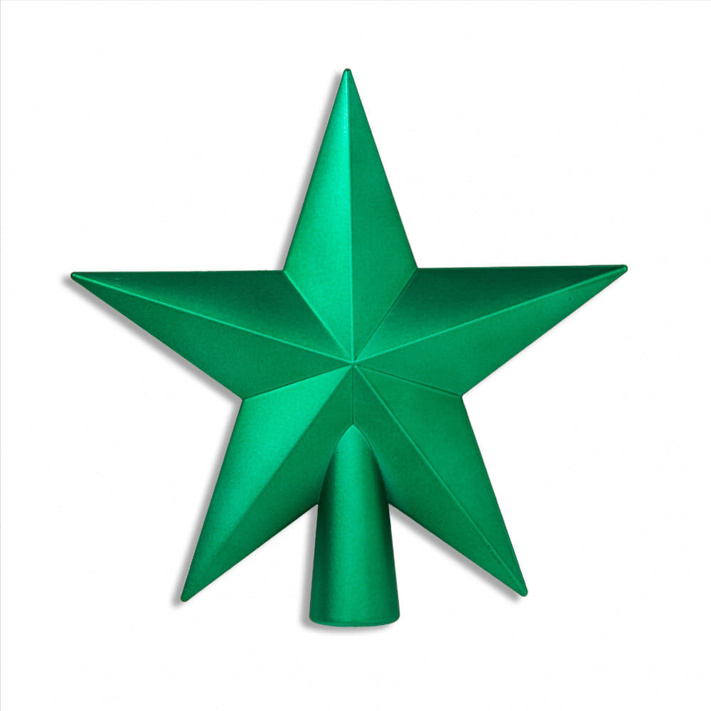 クリスマスツリー用 20cm ツリートップ シャイニー グリーン 緑