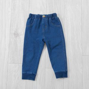 ベビーザらス限定　RAT-A-TATR ラッタッター デイリーパンツ インディゴミニ裏毛 ロングパンツ(ブルー&times;100cm)