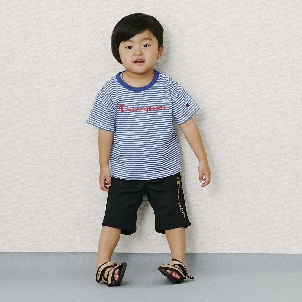 Champion チャンピオン 半袖Tシャツ(ブルー×80cm) ベビーザらス限定 