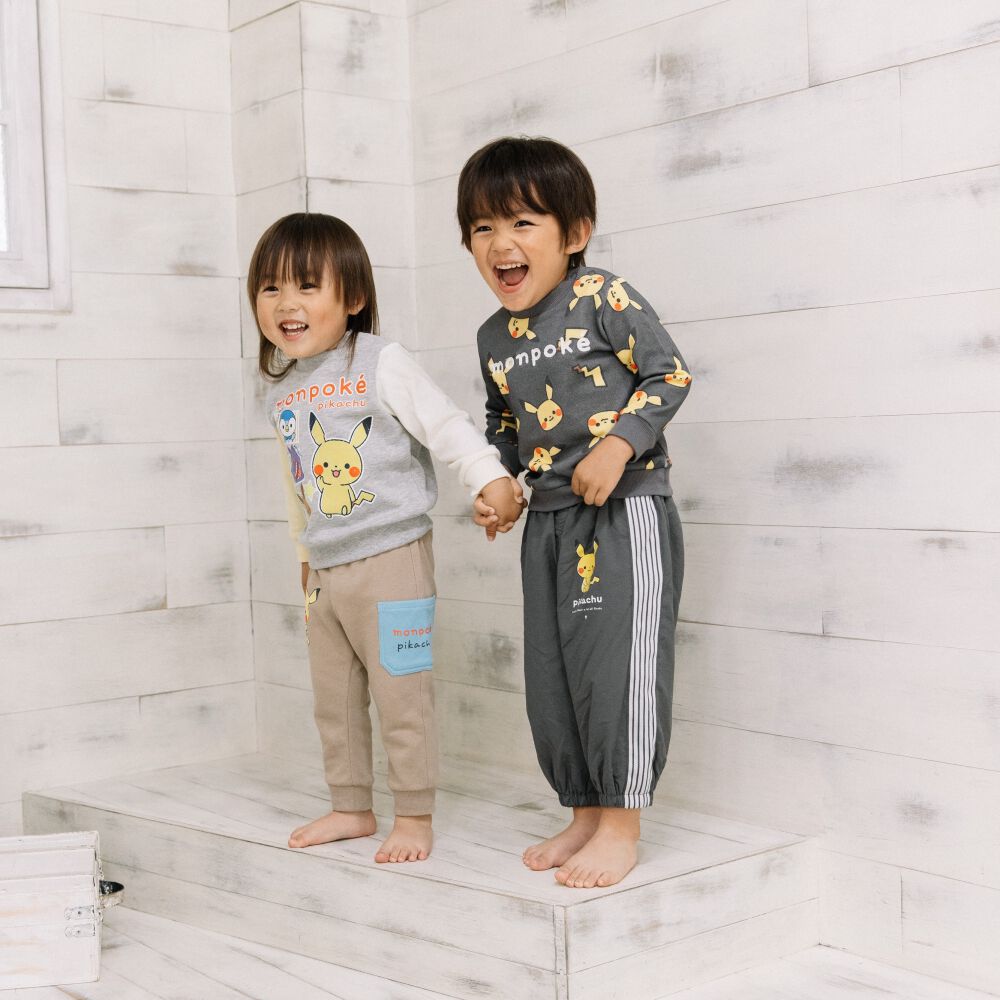 monpoke モンポケ ロングパンツ サイドライン ピカチュウ
