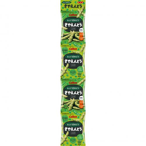 さやえんどうしお味ミニ 4連 えんどう豆まるごと 食物繊維 ノンフライ カルビー お菓子