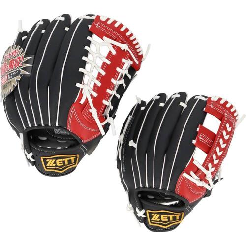 ゼット 野球用親子グローブセット 11.5/10インチ レッドブラック（右 