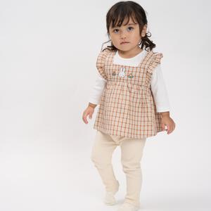 miffy ミッフィー 長袖ロンパース エプロン風 ミディアムベージュ×80cmベビーザらス限定