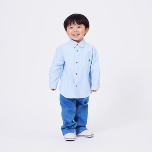 POLO BCS 長袖シャツ サックス×90cmベビーザらス限定