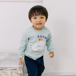 Disney ディズニー ベイマックス 長袖デイリートレーナー 起毛 ミント&times;90cm ベビーザらス限定