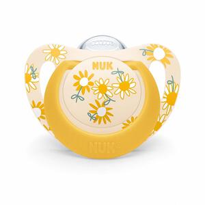NUKおしゃぶりスター 消毒ケース付き 6-18カ月（デイジー）