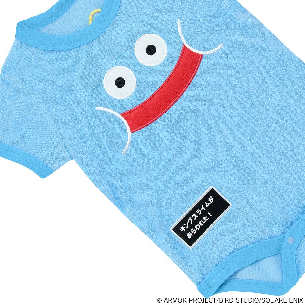 ドラクエベビー＆キッズ パイル半袖ボディスーツ キングスライム