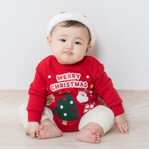 クリスマス ダルマオール コスチューム ベビー サンタクロース コスチューム 子供 衣装  裏毛 レッド×80cm ベビーザらス限定