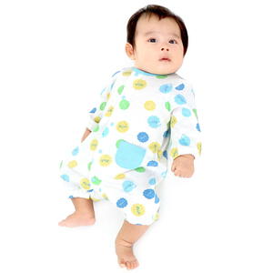 新生児国産ちびオール ビスケット柄（サックス&times;60-70cm） ベビーザらス限定