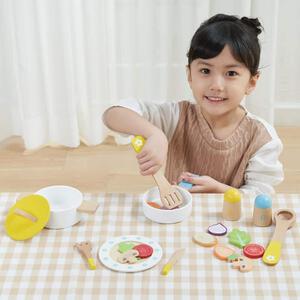 【オンライン限定】マイストーリー 木製お鍋にフライパン! クッキングセット おままごとセット おもちゃ 食べ物 トイザらス限定