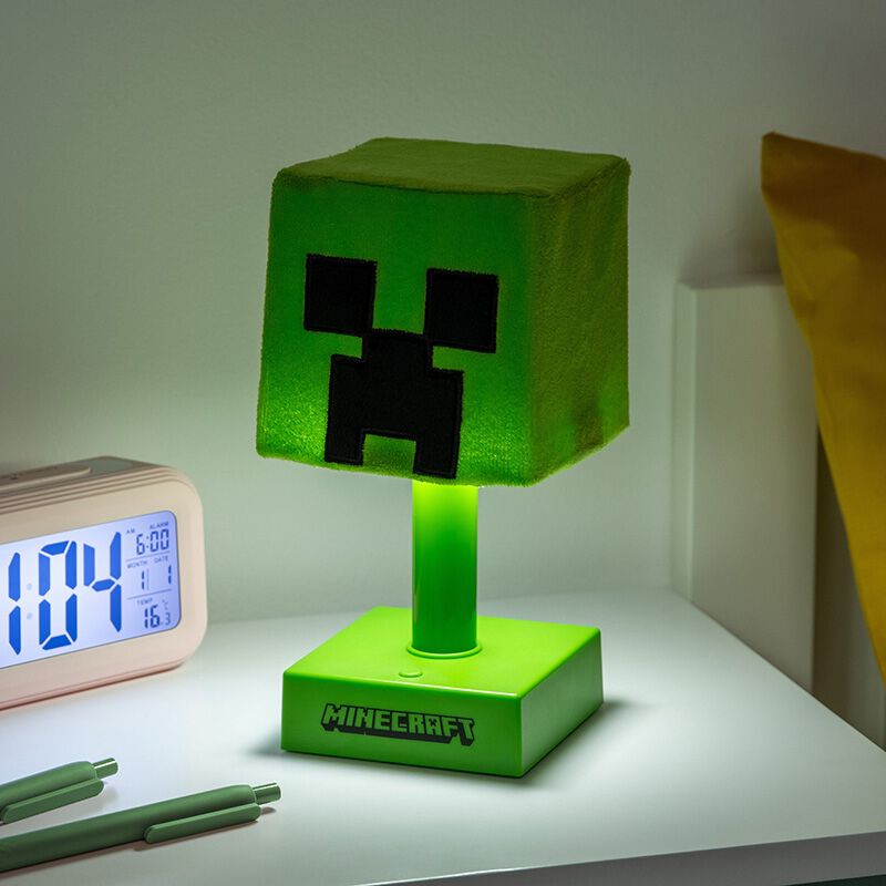 持ち運び便利なメークBOXdiy　ライトグリーン 予約受付商品】マインクラフト ふわふわスタンドライトミニ