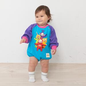 【テレタビーズ】長袖ダルマボディスーツ ラグラン ブルー×80cm