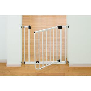 日本育児 ベビーズゲイト ホワイト 【両開きドア 上下ダブルロック機能  取り付け幅：約73～90cm】