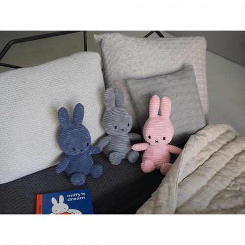 ファーストトイにもピッタリ！Miffy Corduroy(ダークグレイ×23cm)