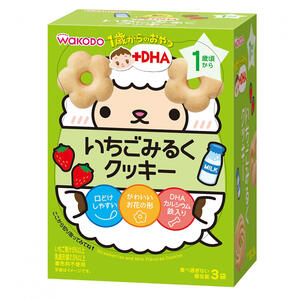 和光堂 1歳からのおやつ＋DHA いちごみるくクッキー 【キッズフード ベビーフード】 【12ヶ月～】(お一人様10点限り)