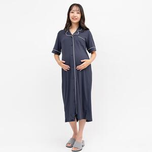 便利な2WAY半袖ワンピースパジャマ(ブルーグレー&times;M-L)
