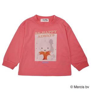 ミッフィーフォトプリント長袖Tシャツ ダークピンク&times;80cm ベビーザらス限定