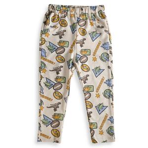 COJIKA 10分丈デイリーパンツ ワッペン柄 ミニ裏毛 ベージュ&times;90cm ベビーザらス限定