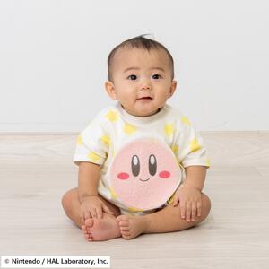 星のカービィ 半袖ボディースーツ カービィ さがら刺繍 イエロー&times;80cm ベビーザらス限定