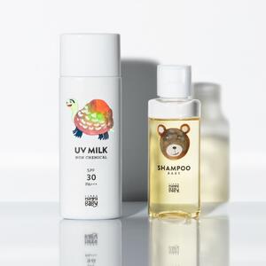 Mamma Baby ママベビー ノンケミカルUVミルク SP30&シャンプーミニボトルセット 【UVケア 日焼け止め】【0ヵ月から使える～】
