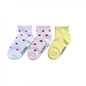 3Pロークルーソックス ハート 13-18cm