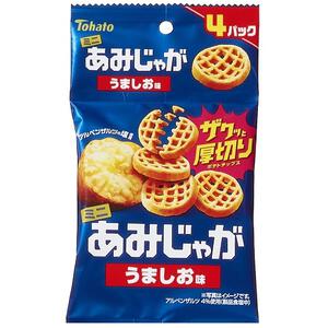 ミニあみじゃが うましお味 4連 11g×4袋 厚切りポテトチップス じゃがいも スナック菓子 お菓子 東ハト