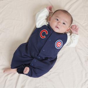 MLB スタジャン風ドレスオール  カブス ネイビー&times;50-70cm ベビーザらス限定