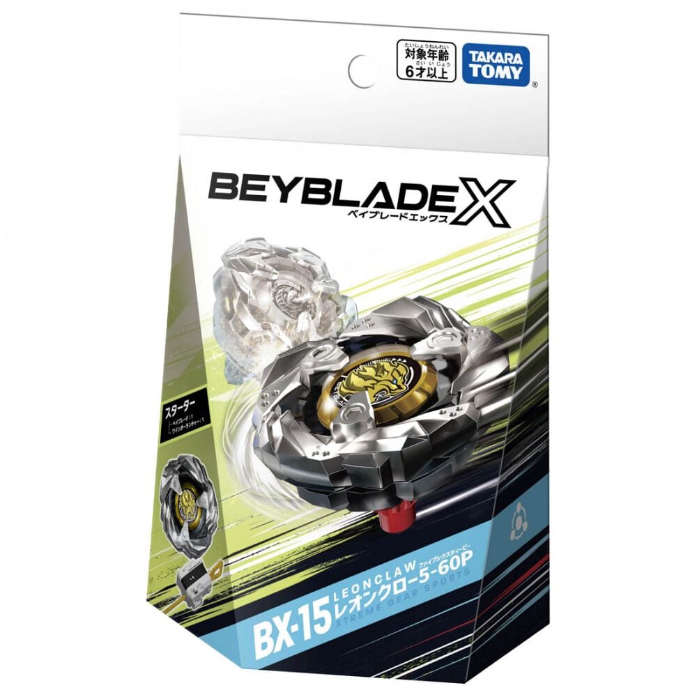 タカラトミー　ベイブレードX　レオンクロー5-60P マンモスタスク2-80E BEYBLADE X ベイブレードエックス BX-15 スターター レオンクロー5-60P