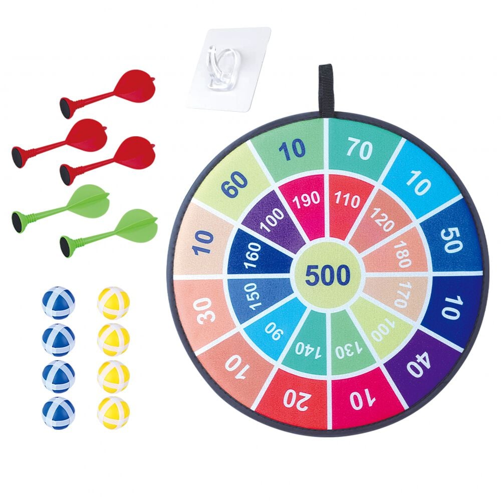 プレイポップ リバーシブル ターゲットボードセット ダーツ縦40×横36cm