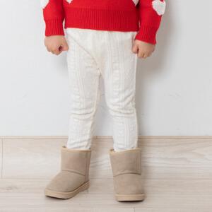 ベビーザらス限定　RAT-A-TATR ラッタッター デイリーパンツ レギンス ケーブルジャガード(ナチュラル&times;100cm)