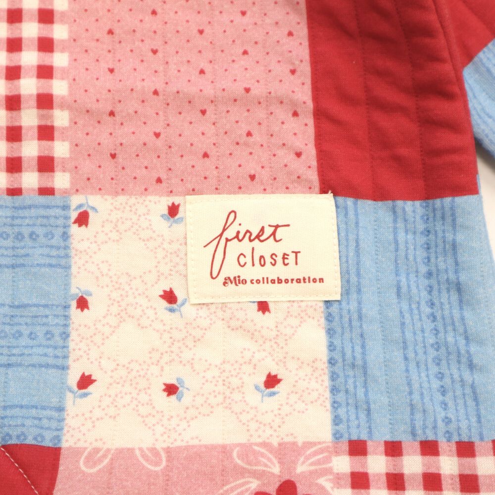 FirstCloset×mioさん】 長袖ロンパース ボンネット付き キルト