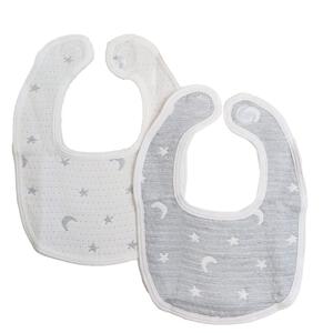 多重ガーゼスタイ2枚組 月星(ブルー×フリー) ベビーザらス限定