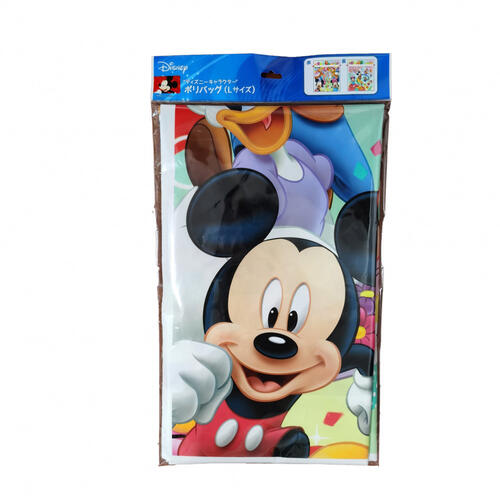 ディズニーキャラクター ビニールギフトバッグ（約）74ｘ86cm Lサイズ 大きい クリスマスラッピング 巾着袋 おもちゃ 子供 リボン 簡単 マチあり かわいい トイザらス限定