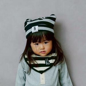 ローリーズファームベビー ボーダー天竺ハット(ホワイト×80cm) ベビーザらス限定