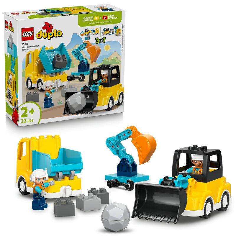 オンライン限定価格】レゴ LEGO デュプロ 3 in 1 こうじげんばの車