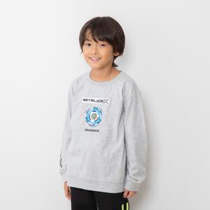 BEYBLADE X 長袖Tシャツ ロゴワッペン ベイブレード エックス グレー&times;140cm ベビーザらス限定