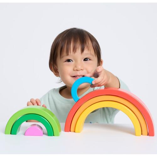 木製レインボースタッカー トイザらス限定 クリスマスプレゼント 2歳 3歳 4歳