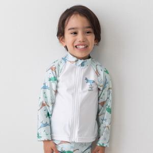 RAT-A-TATR 袖切替 恐竜柄 ラッシュガード グリーン×100cm